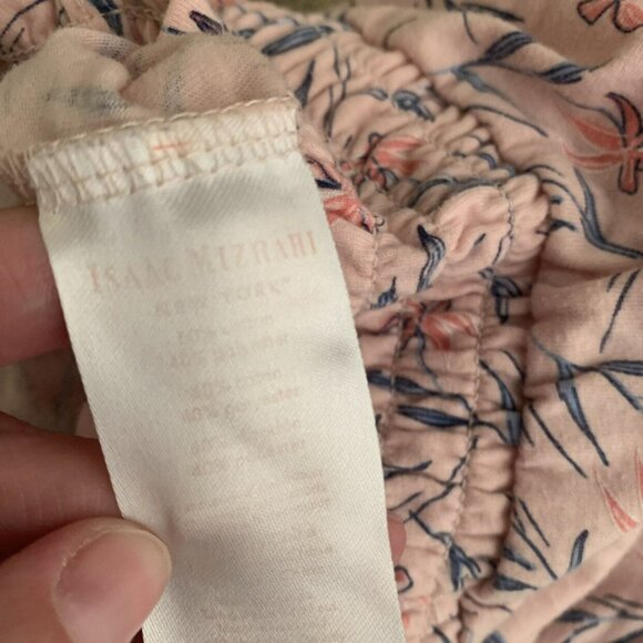 Isaac Mizrahi Pink Floral Cami Romper One Piece with snap leg closure - 12M - Picture 8 of 8